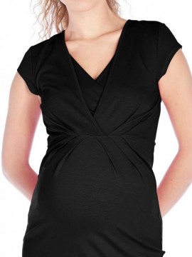 Queen mum - Vil/ly tehotenské šaty na kojenie čierne