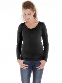 Basic tehotenské tričko čierne