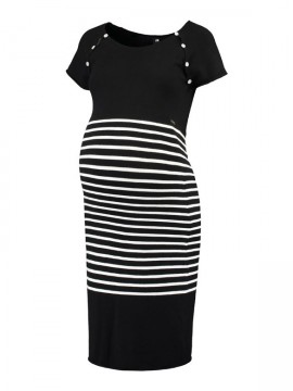 Knit Striped tehotenské šaty aj na dojčenie 