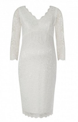 smotanové - Chloe tehotenské svadobné šaty krátke