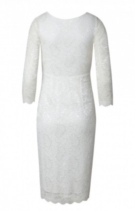 empírový rovný strih - Anya krátke svadobné čipkované šaty