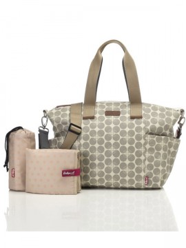 Babymel - Evy floral dot grey taška na prebaľovanie