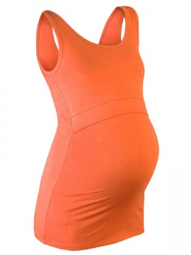 oranžové bez rukávov - Spicy red tričko na kojenie