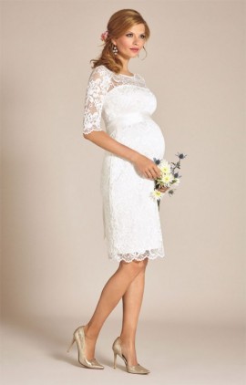 smotanové - Alessia tehotenské šaty na svadbu