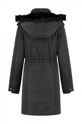 štýl 2 v 1 s odnímateľnou vložkou - Teplá tehotenská zimná bunda čierna