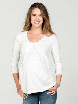 Tričko na dojčenie z bio bavlny biele