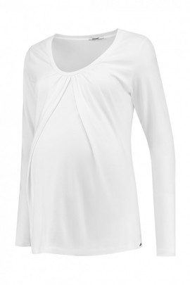 certifikovaná bio bavlna - Tričko na dojčenie z bio bavlny biele