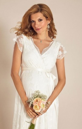 Luxusné, krátky rukáv - Eden tehotenské svadobné šaty