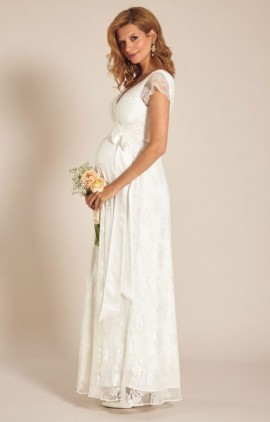 Luxusné, krátky rukáv - Eden tehotenské svadobné šaty