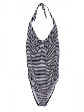 Black stripe tehotenské plavky košík D-E