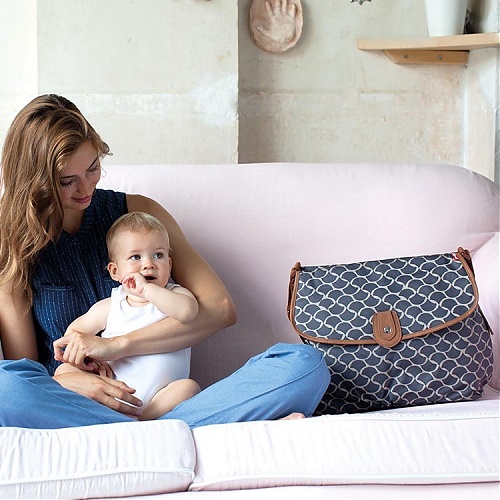 Prebaľovacia taška satchel wave grey