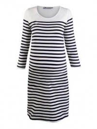 Breton šaty pre tehotné modro-biele