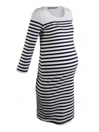 Breton šaty pre tehotné modro-biele