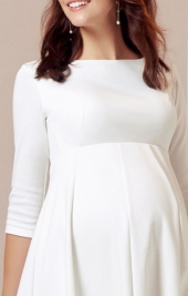 Sienna tehotenské svadobné šaty krémove