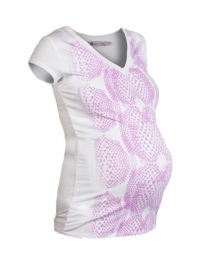 Printed tehotenské tričko ružové